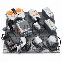 compatible building bricks blocks motor combination electric machinery battery case with remote infrared control handle