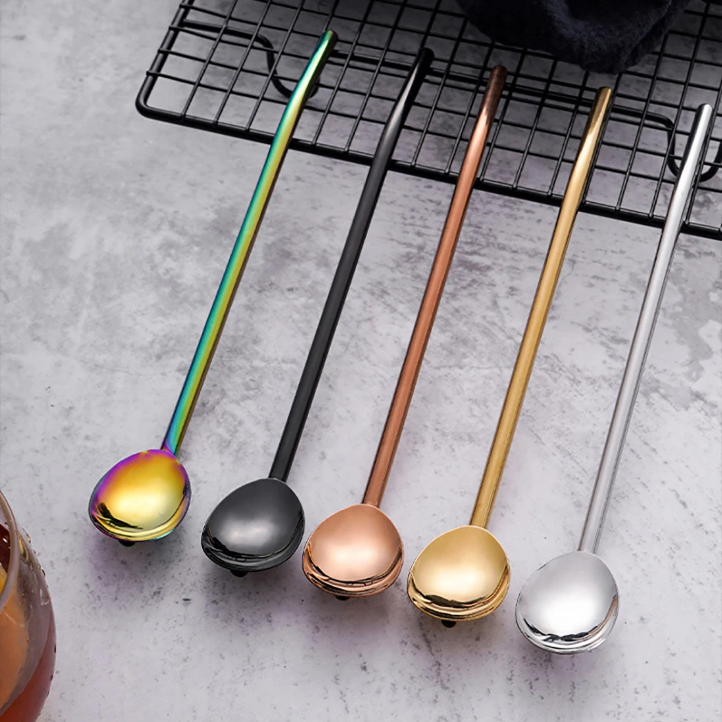 

Spoon Straw Multipurpose Stainless Steel Reusable Spoon Drink Straw Drinking Spoon Coffe Spoon Coffe Straw In 1