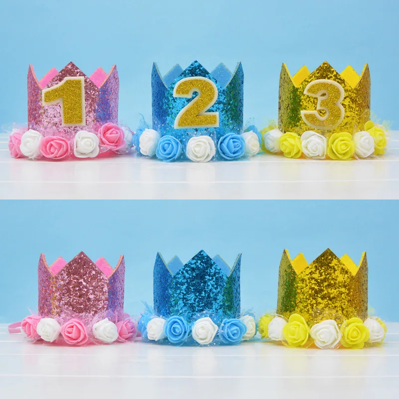 Шапки с номером для дня рождения шапка принцессы на 1 день короной рождественской