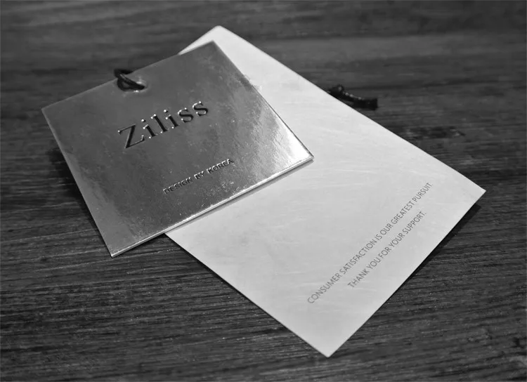 1000 компл./лот по индивидуальному заказу логотип серебро картон бумага Hangtag