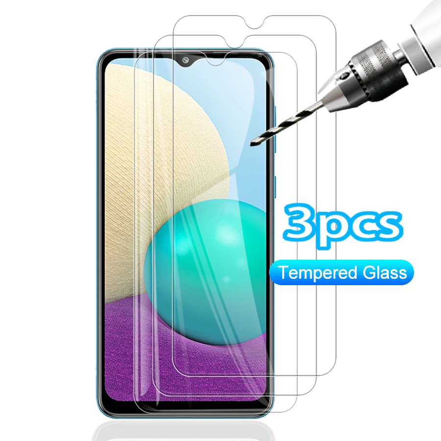 

3pcs Protective Glass Screen Protector for Samsung Galaxy A02 Tempered Glass for Sumsung a02 a 02 Coverage Tempered Film Glas