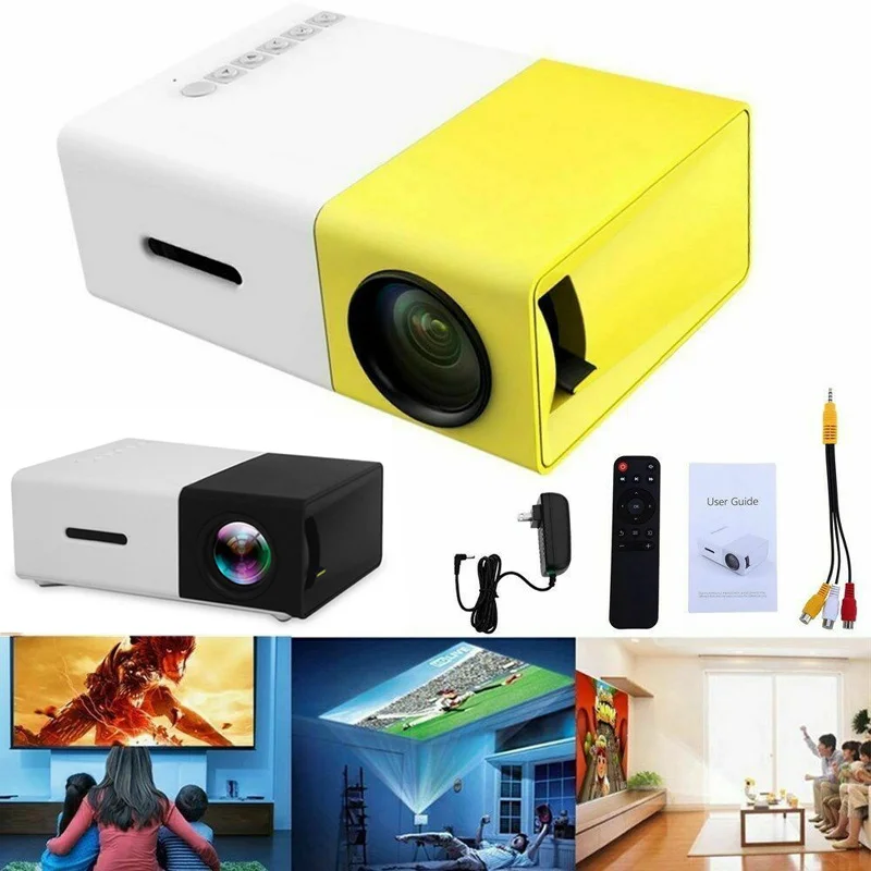 Портативный светодиодный мини-проектор YG300 Pro с поддержкой 1080P HDMI-совместим 480x27 2