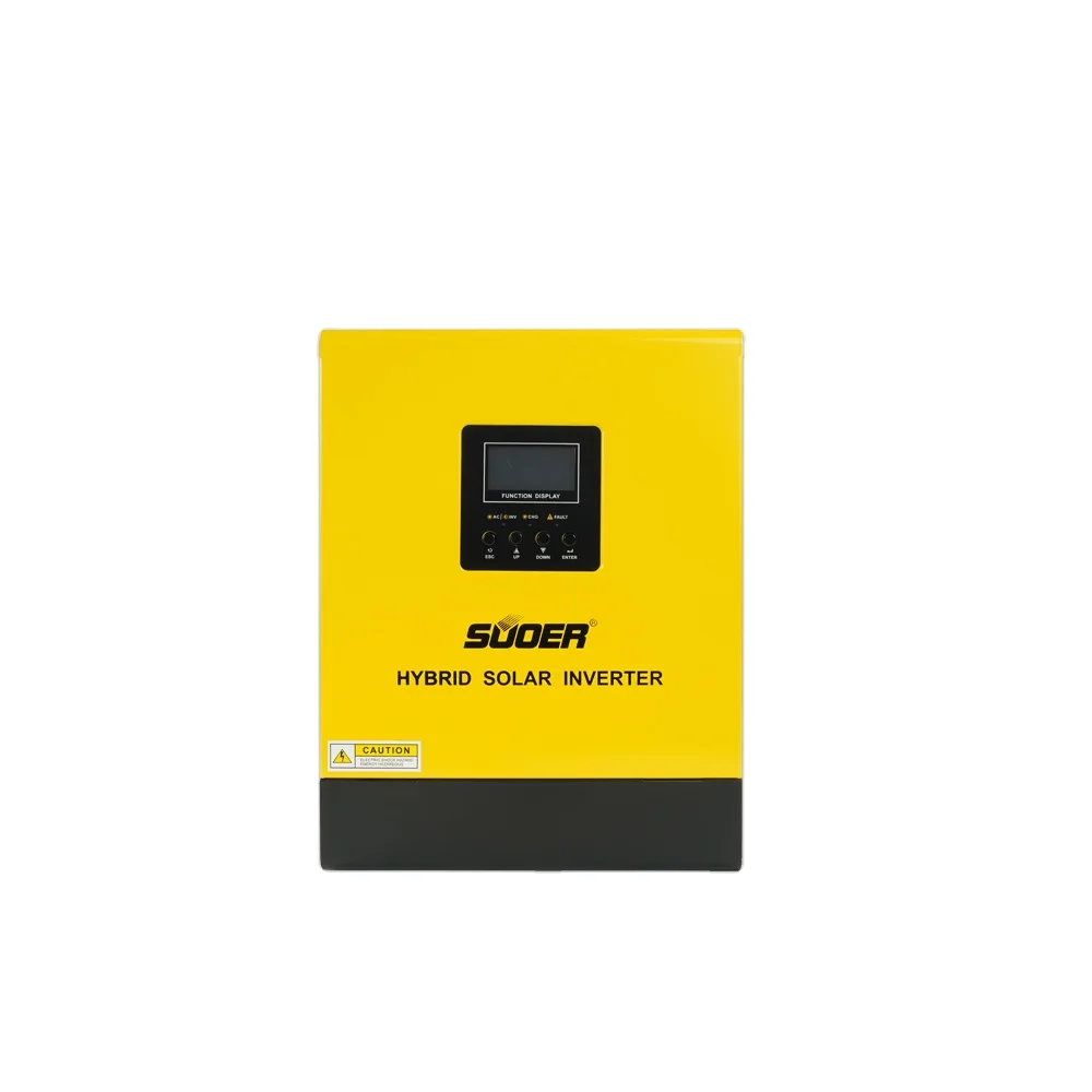 

Suoer 24V DC to 230V AC 3000VA 3KVA hybrid solar inverter PWM controller solar system PV inverter