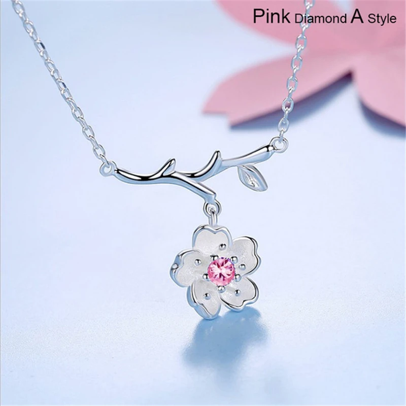 Серьги гвоздики серебристого цвета с цветком вишни|stud earrings|stud earrings for womenear stud |