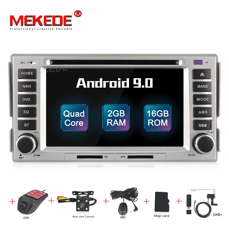 16G CAMERA DVR DAB MEKEDE HD 2G+ 16G Android 9,0 автомобильный dvd-плеер для HYUNDAI SANTA FE 2006-2012 Мультимедиа gps навигация 2 Din Автомобильный Радио Аудио - Цвет: 16G CAMERA DVR DAB
