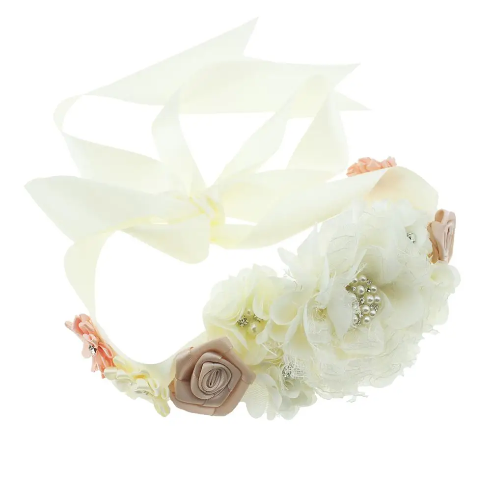 1 шт. женский ремень шифоновый кружевной цветок стразы жемчужный пояс свадебное