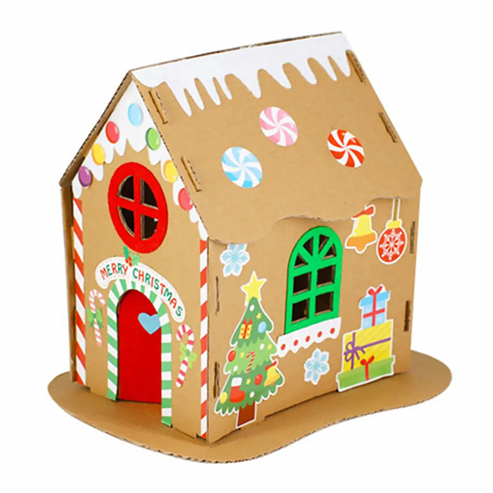 

1 Set Kids DIY Kindergarten Decor DIY Xmas Small House without Lamp