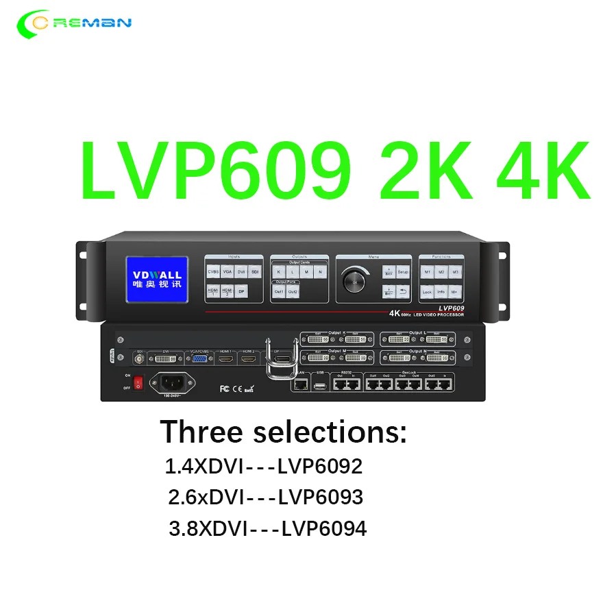 Полноцветный светодиодный экран 4 K/2 K VDWALL LVP609 HD видеопроцессор xDVI/6 XDVI/8 XDVI unltra