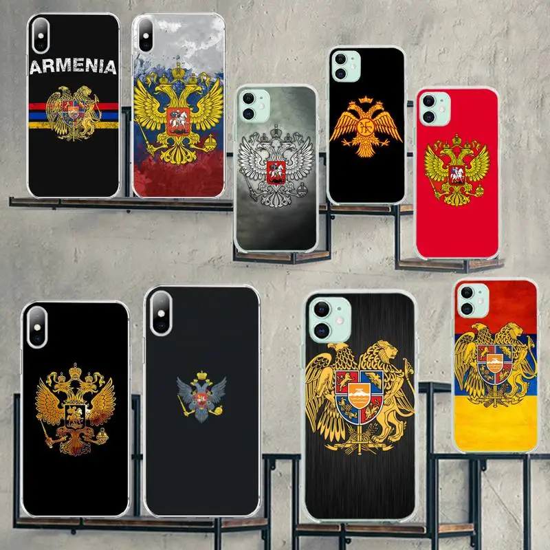 Чехол CUTEWANAN для телефона с эмблемой флага Албании и России iPhone 11 pro XS MAX 8 7 6 6S Plus X 5S SE