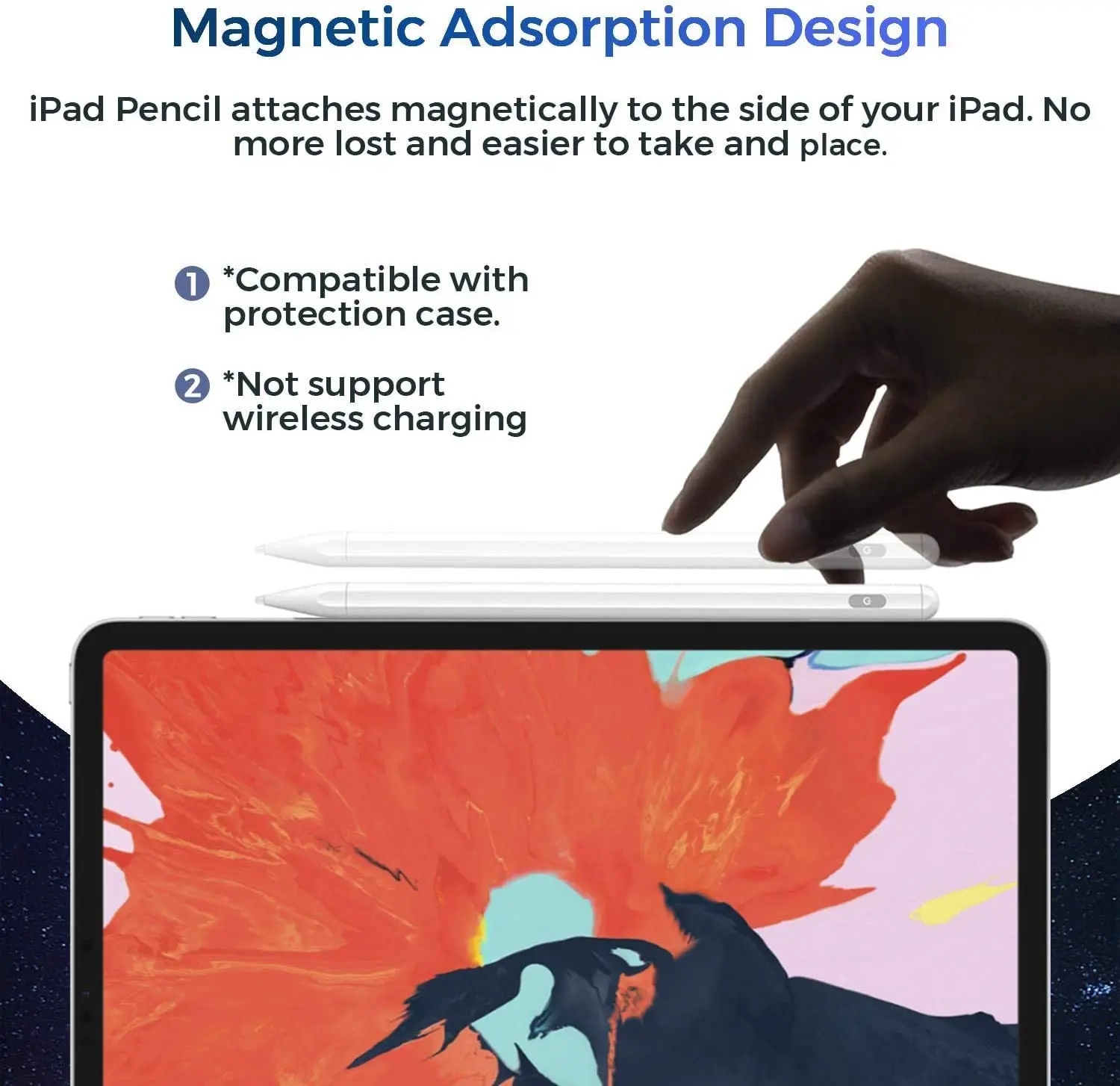 Для iPad карандаш Apple ручка стилус для 9 7 Pro 11 12 Air 3 4 10 5 2 2021 2019 2020 6th 7th 8th сенсорная Pencil |