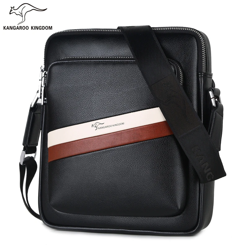 

Kangaroo Kingdom Fashion Men Bag Pu Leather Casual Men Messenger Bags Crossbody Shoulder Bag