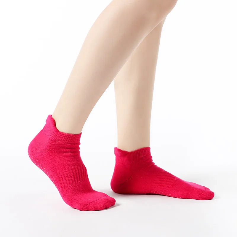 

Носки женские для занятий йогой, дышащие, Нескользящие, из хлопка, 5 пар/Лот, SKD001