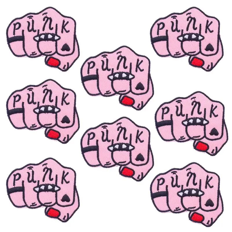 10 шт./компл. нашивка с черепом для одежды вышивкой в виде скелета нашивки на