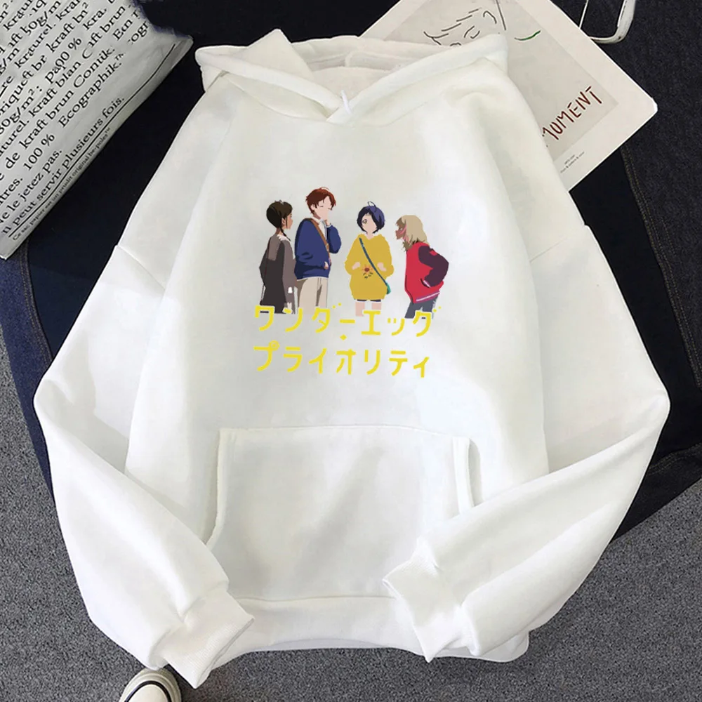 Hoodies oversized Wonder Egg Priority print Sweatshirts Hooded Harajuku Spring Casual Vintage Korean Pullovers Women sweetshirts