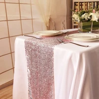 sequins table runner shiny tablecloth wedding decor sparkly embroider hotel design table formal party easter kitchen supplies