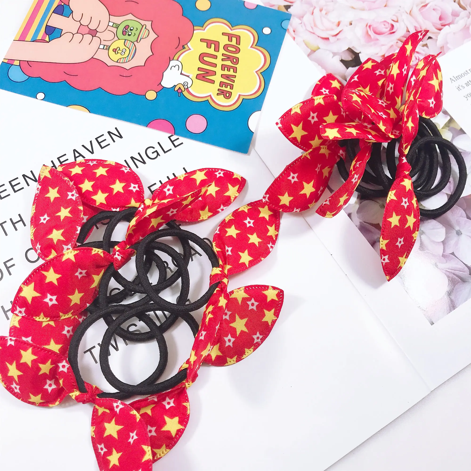 Резинки для волос девочек 12 шт. милые резинки в стиле принцессы аксессуары