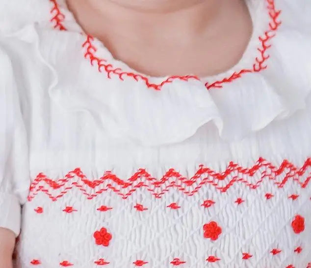 Белое платье для маленьких девочек Хлопковое Детские платья в испанском стиле