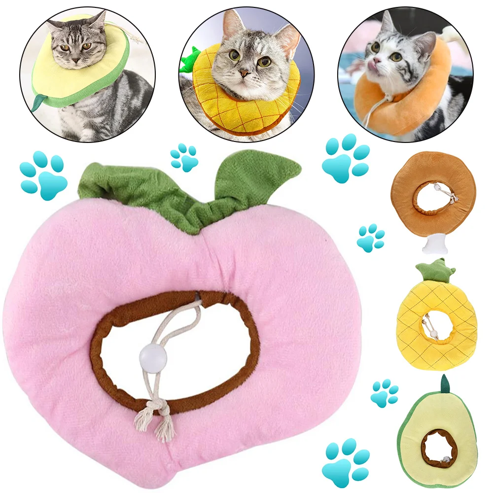 

Adjustable Pet Elizabethan Collar Soft Cotton Dog Cat Recovery Ring Anti bite Protection Collar Wound Healing Circle For Dogs Ca