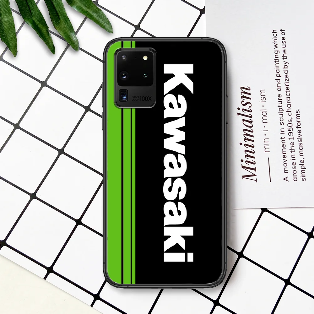 

Japanese Motocycle Brand KAWASAKI Phone Case For Samsung Galaxy Note S 8 9 10 20 Plus E Lite Uitra black Waterproof Luxury Etui