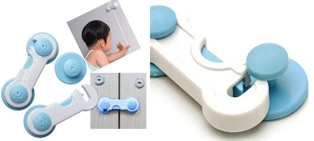 

Child Protection Lock Snap-On 2 PCs Cabinet Lock