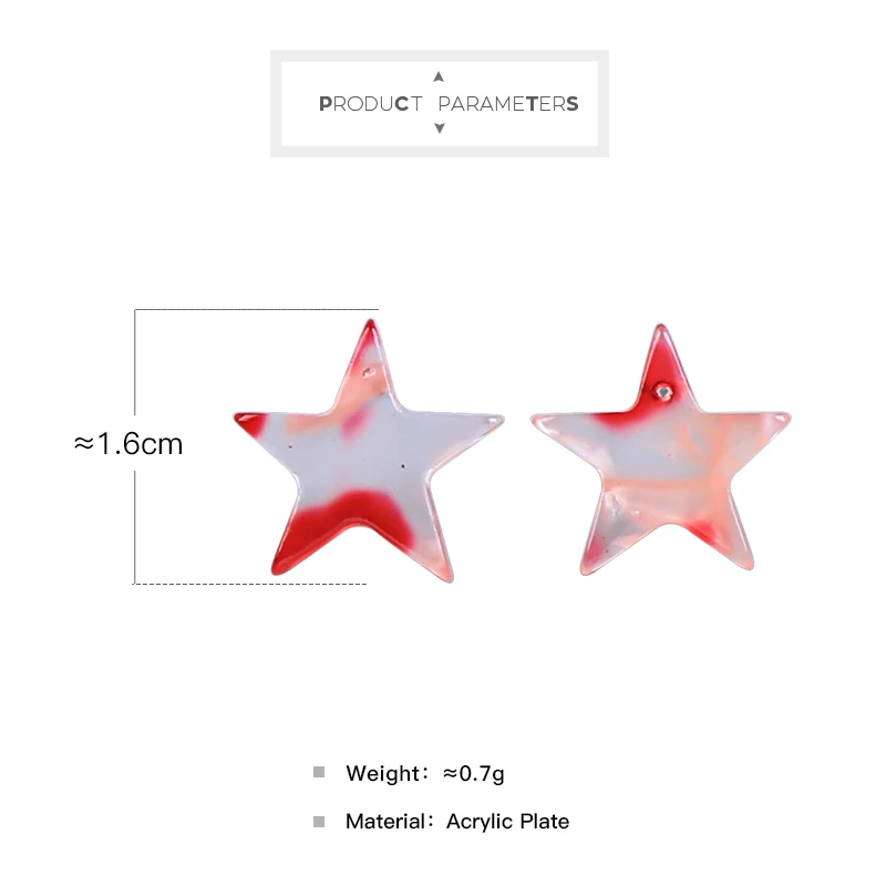 Новые милые простые дизайнерские зеленые/белые/коричневые/красные акриловые