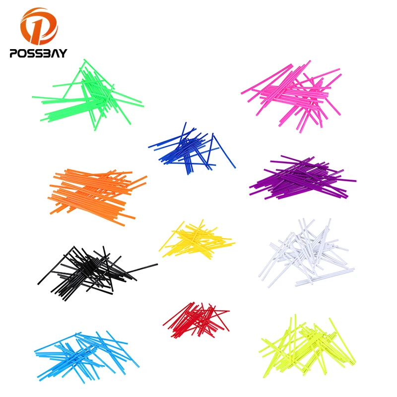 

36Pcs Bicycle Motorcycle Wheel Spoke Wraps Colorful Decoration Set E-bike Dirt-bike Motorcross Universal Spoke Cover Guard Parts