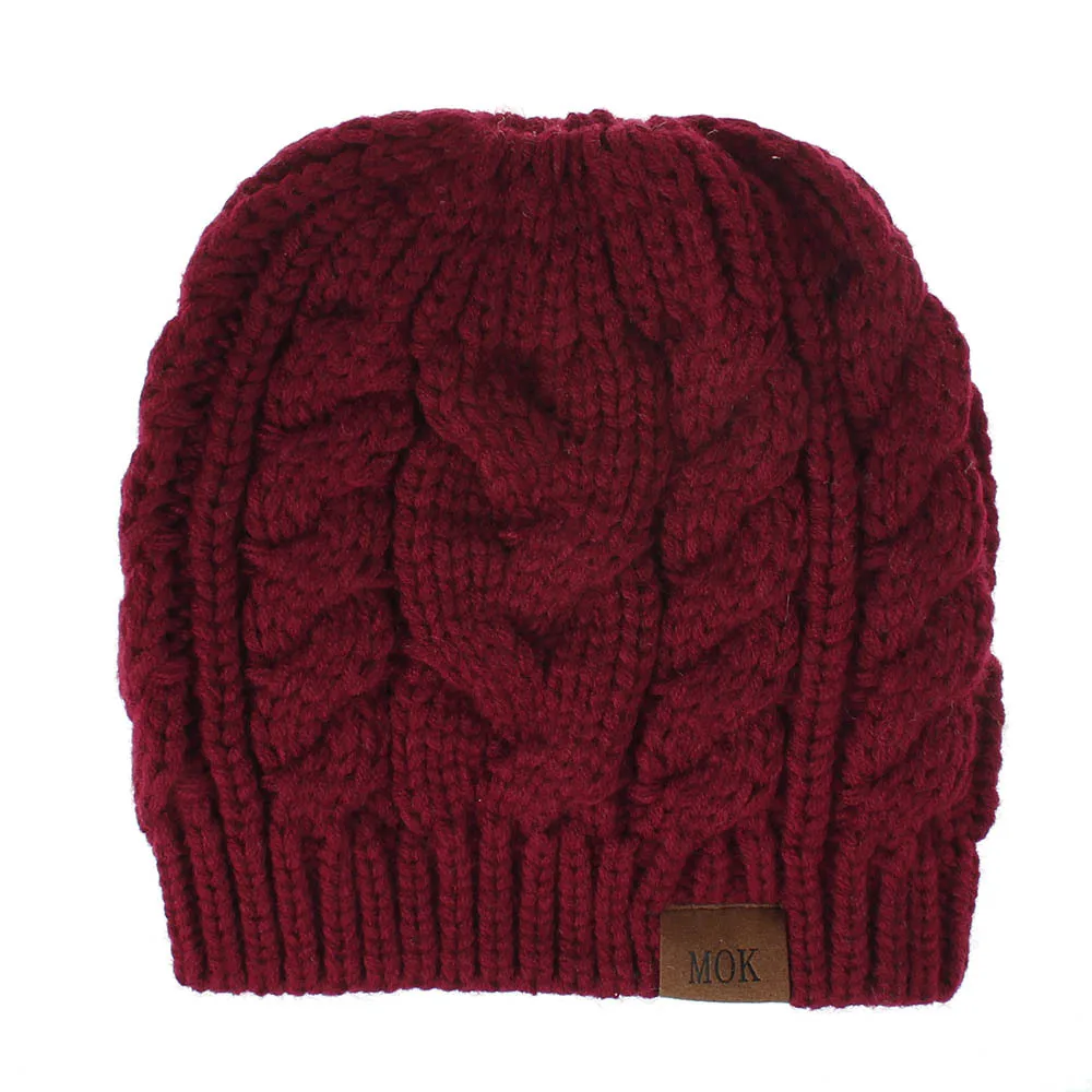 Зима женский хвостик грязная шапка Beanie Шапка мягкая вязаная теплая Осенняя уличная Спортивная повседневная шапка куполообразная вязаный головной убор