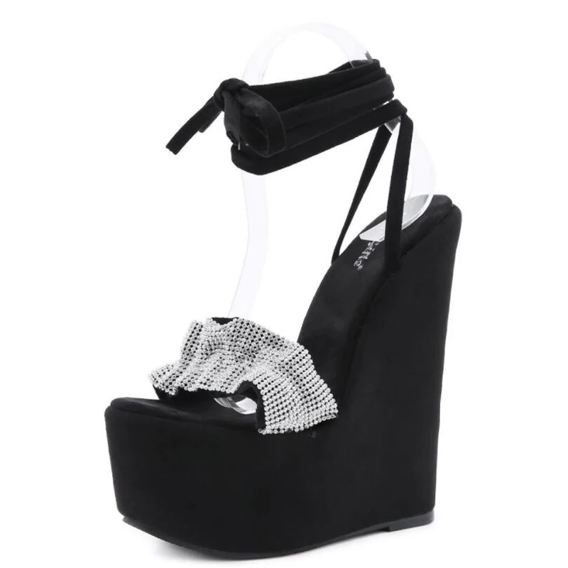 

Plus big Size Women's Shoes 2021 Summer sandals open toe Women's Shoes lace up Women's Wedge Sandals Womens Platform pumps