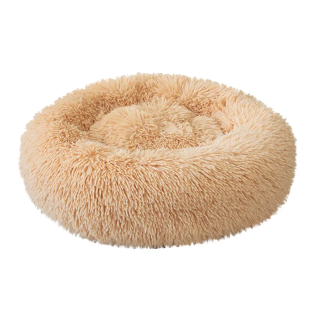 Round Dog Cat Bed Pet Washable House Breathable Lounger Sofa Deep Sleep Litter Kennel Super Soft Plush Beds @47 | Дом и сад