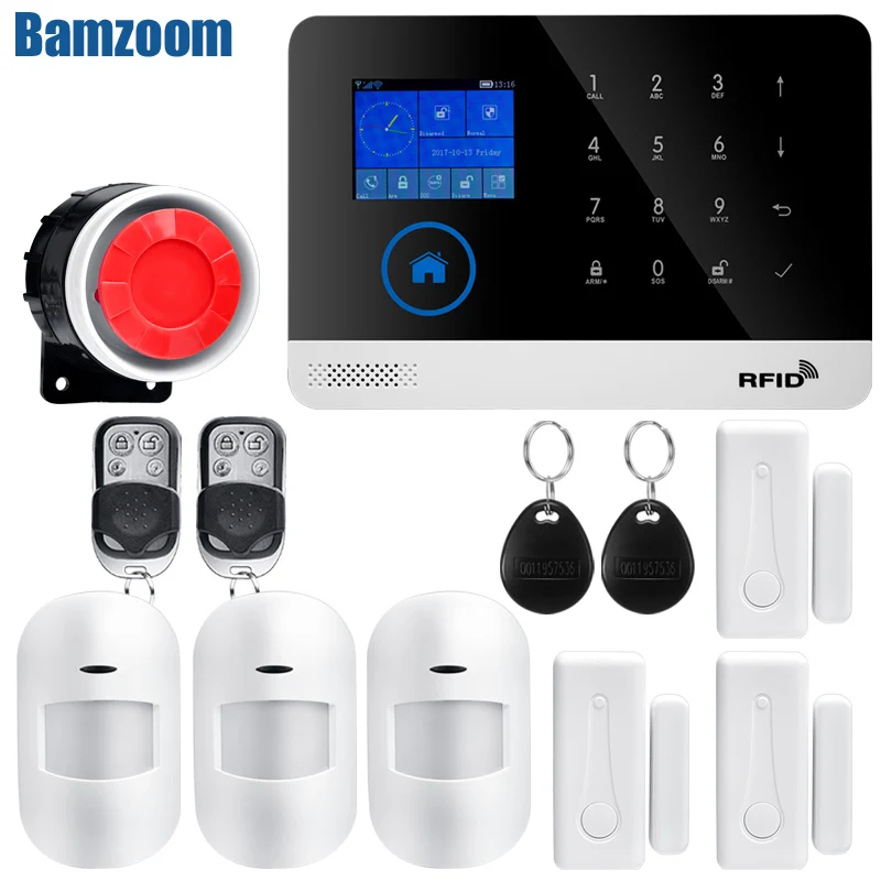 Беспроводная система охранной сигнализации с ЖК экраном и сенсорной