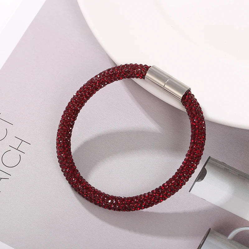 Женские браслеты MAIKALE с австрийским хрусталем и магнитной пряжкой модные