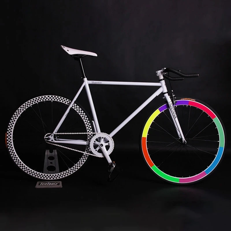 Fixie 52cm 56cm Steel Frame 40mm Aluminum Alloy Wheel Road Street Fixed Gear Bike Single Speed Bicycle Cycling Custom Colors
