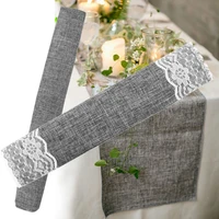 burlap table runner imitated linen farmhouse table runner for weeding birthday party dining supplies country table decorations