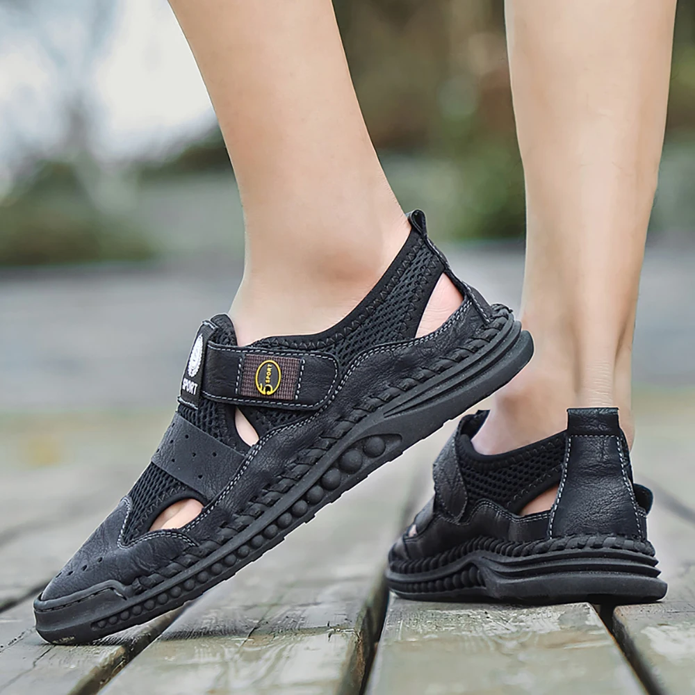 

New Summer Leather Summer Shoes Men Flats Loafers Breathable Casual Chaussure Homme Real Leather Driver Men Moccasins Shoes