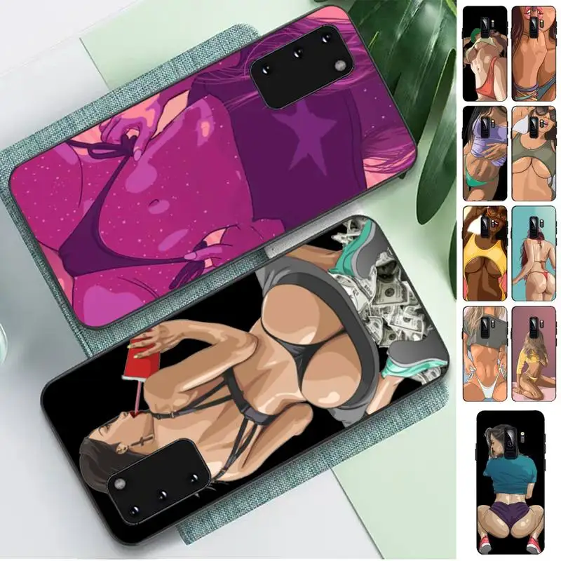 

FHNBLJ Sexy Girl Phone Case for Samsung S 4 6 7 5 8 9 10 20 plus lite edge S10 5G