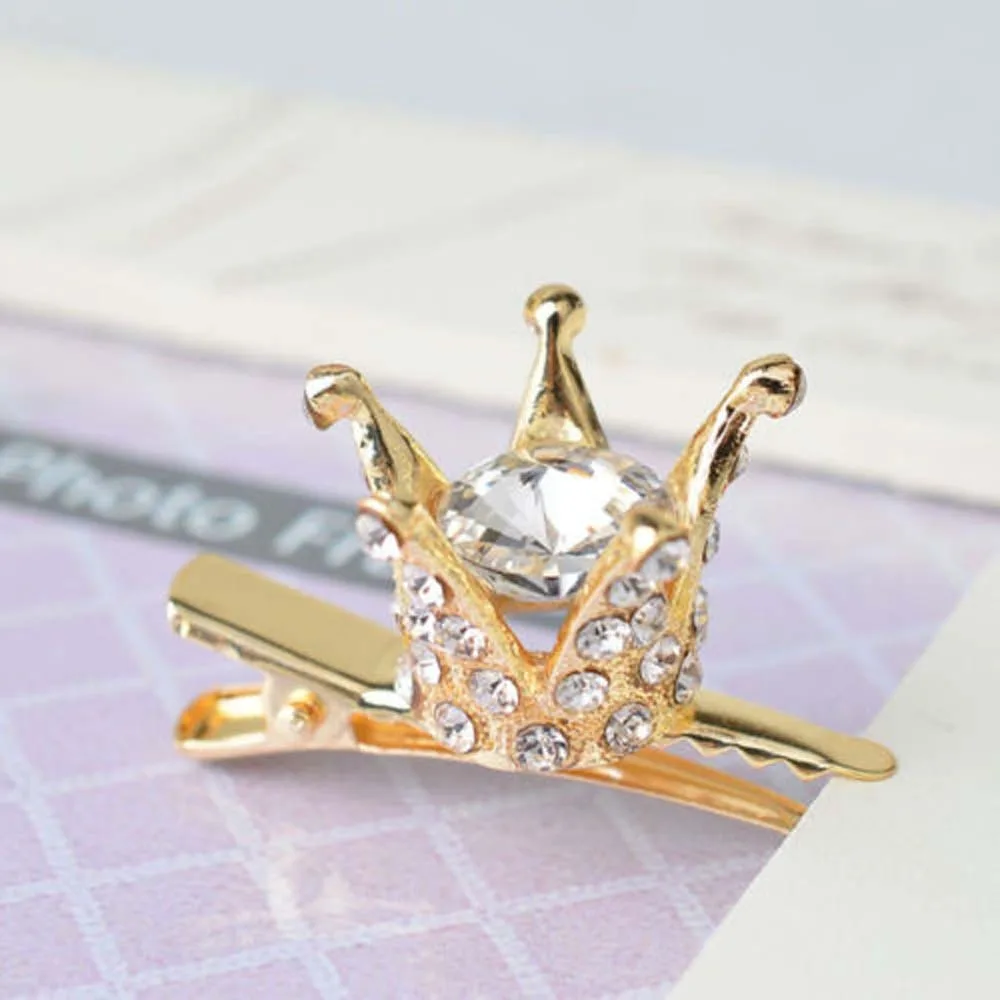 1 шт. Детские блестящие заколки для волос в виде короны | Красота и здоровье
