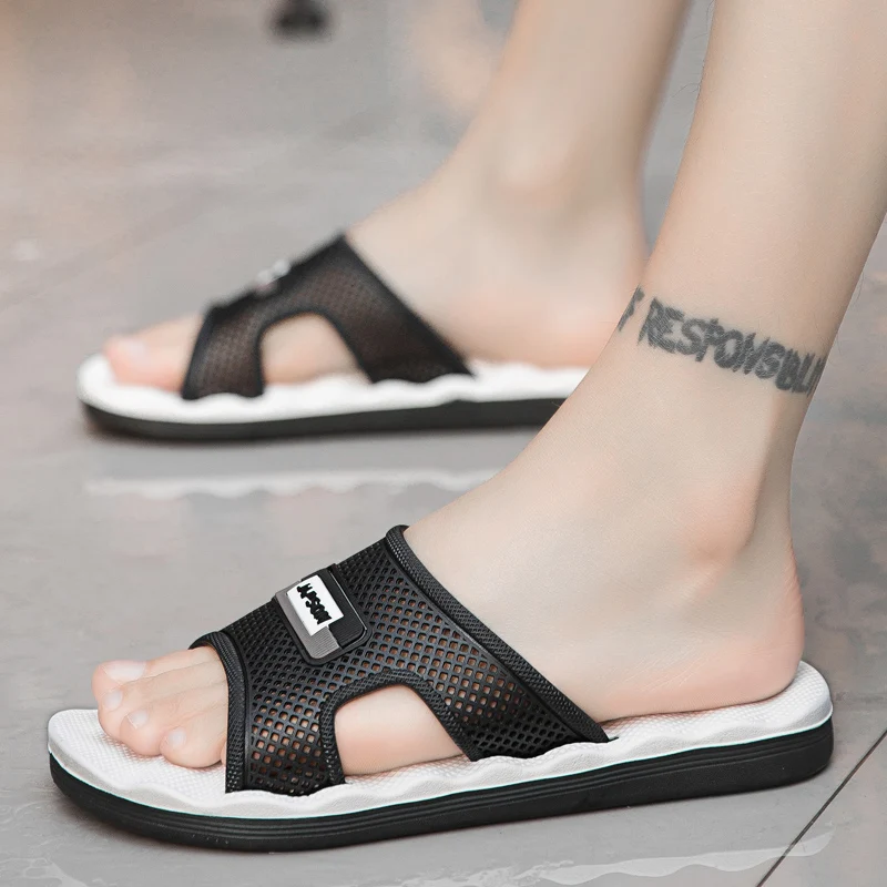 Мужские Пляжные шлепанцы мягкая резиновая обувь Эва массажные для отдыха на