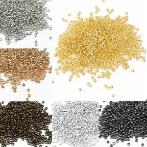 Обжимные шарики, бусины-Стопперы для самостоятельного изготовления ожерелий, ювелирных изделий, 1,5122334 мм