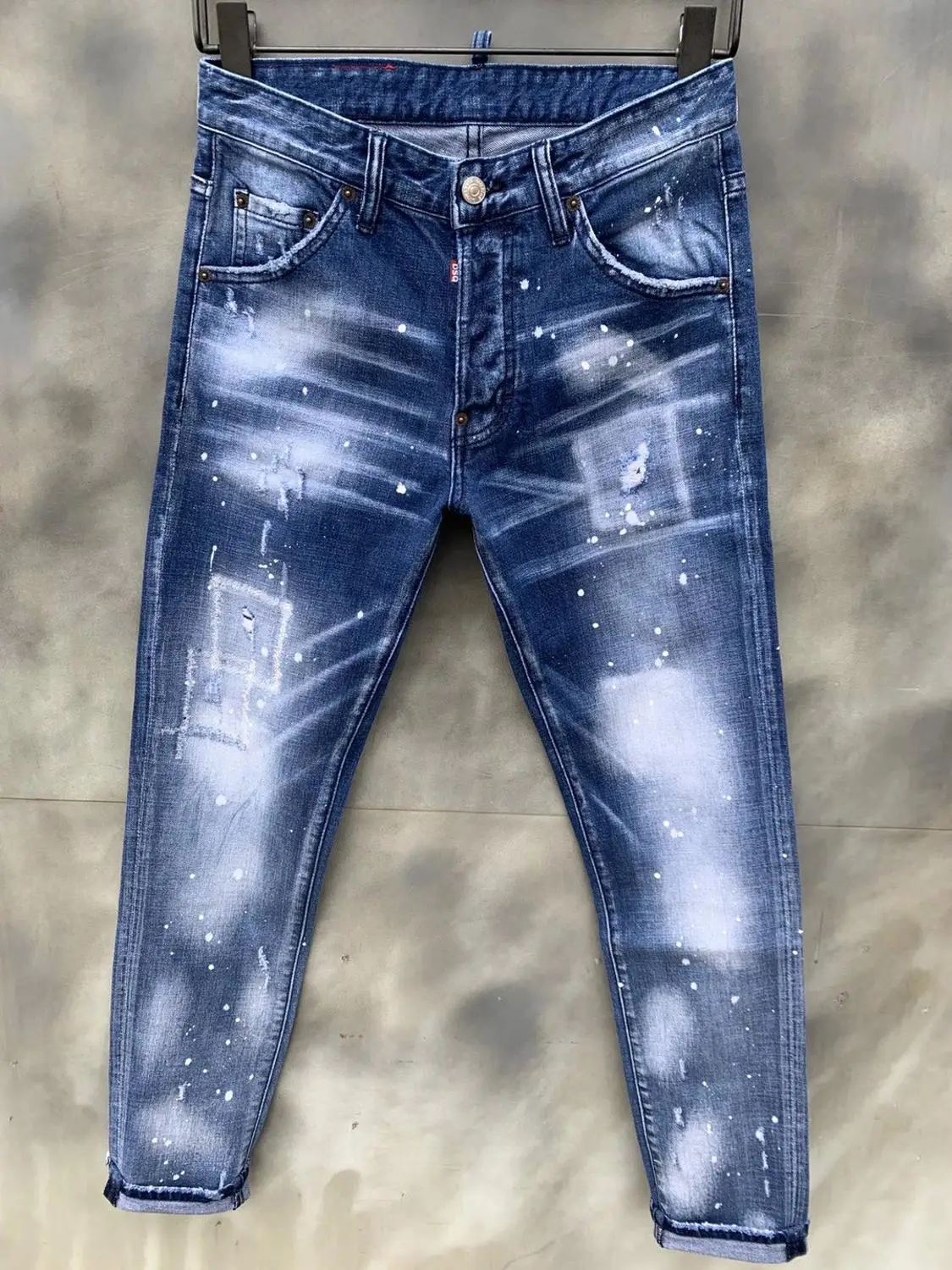 

Slim 2021 Jeans Men Skinny Ripped Jeans Stripe Men Trousers Jeans Men's Casual Thin Summer Denim Pants Cowboys DSQ2