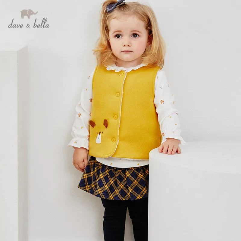 

Детский осенний жилет для девочек DBM14548, с изображением медведя Дейва Беллы