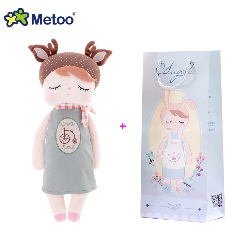 Metoo в штучной упаковке Фруктовые Куклы кукла Анджела мягкие ToysAnimals детская одежда для девочек для мальчиков Kawaii Детские Плюшевые мультфильм кролик, мягкие игрушки - Цвет: Темный хаки