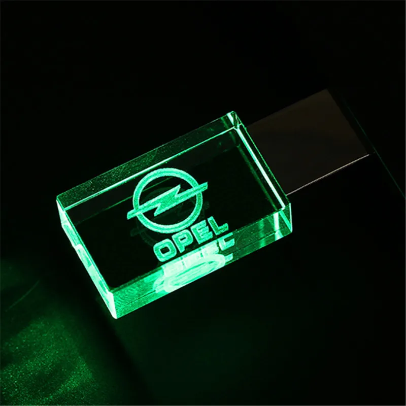 JASTER OPEL crystal+ металлический USB флеш-накопитель 4 ГБ 8 ГБ 16 ГБ 32 ГБ 64 ГБ 128 Гб Внешняя карта памяти u диск - Цвет: green