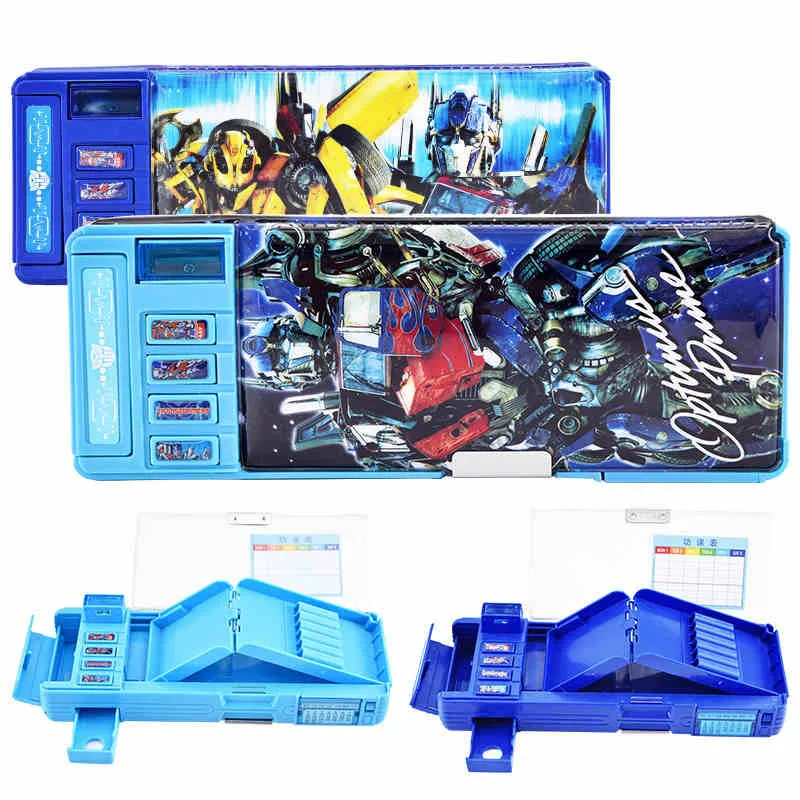 TRANSFORMERS Pencil Case Creative Box Boys Pupils Multifunctional Stationery Estuche Escolar Kawaii Pouch Bag | Канцтовары для