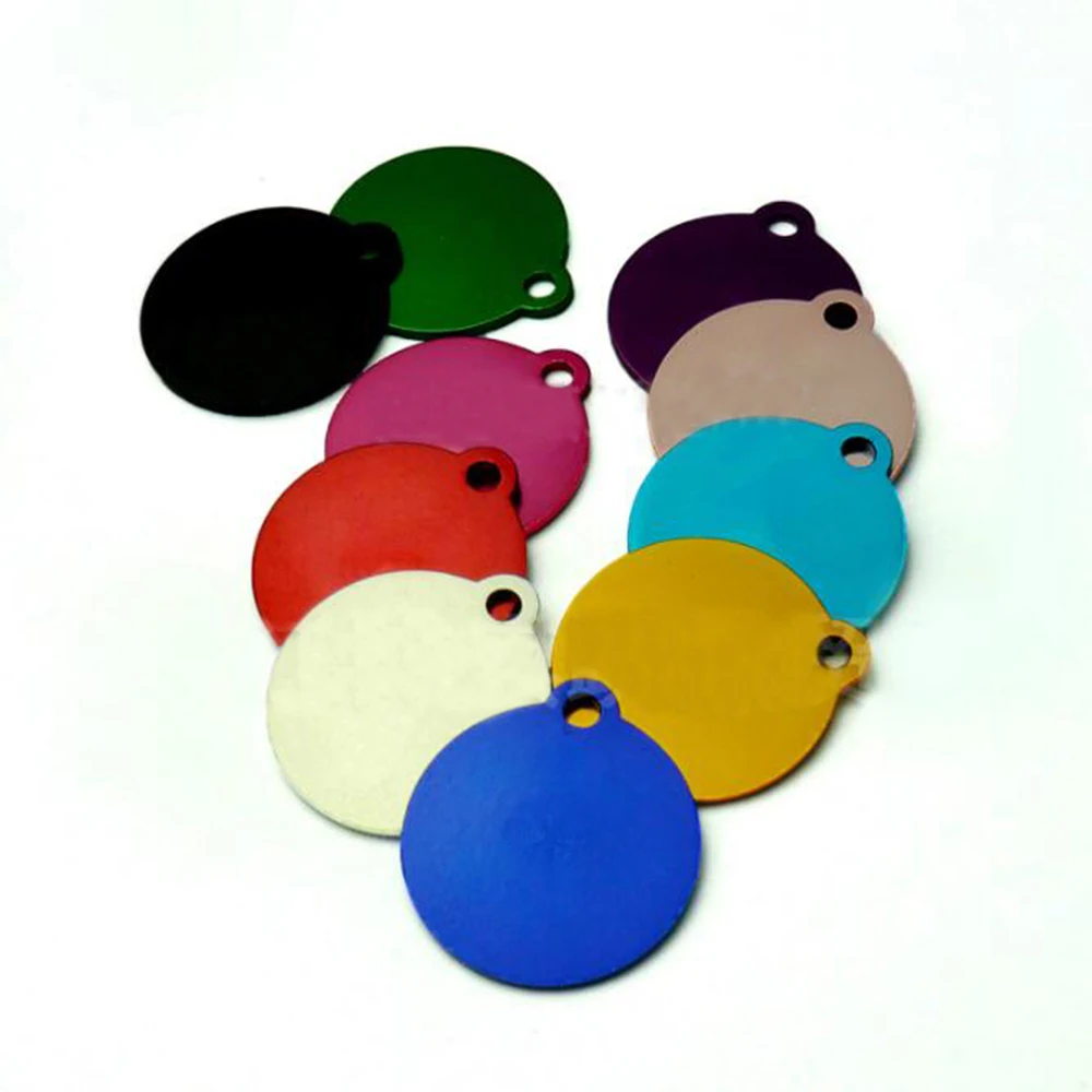 2019 популярные круглые бирки для удостоверения личности собаки с гравировкой