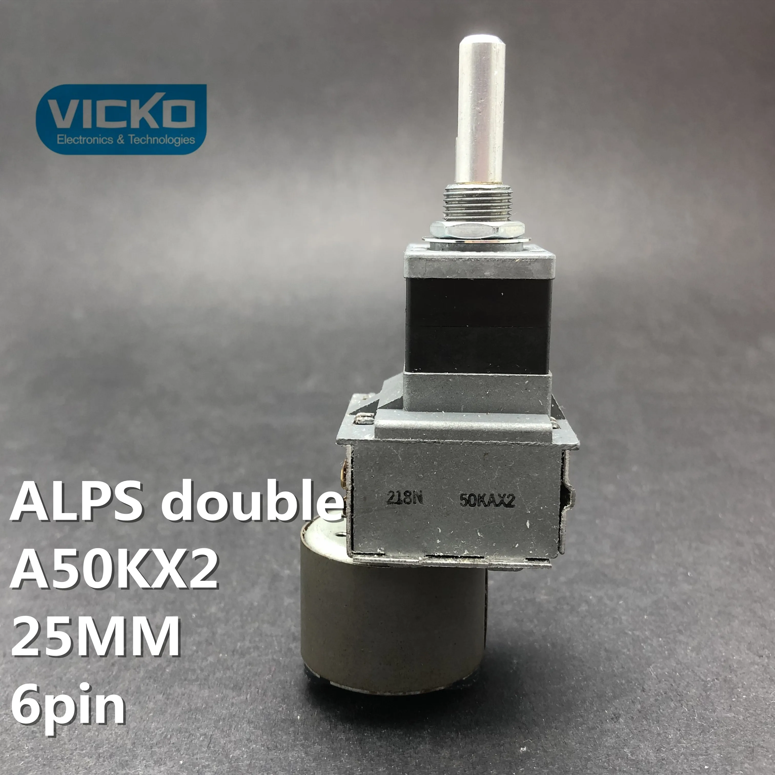 [YK] Япония ALPS 50KAX2 A50K вал 25 мм 18 мотор двойной потенциометр A50KX2 Длина ручки 25MMF