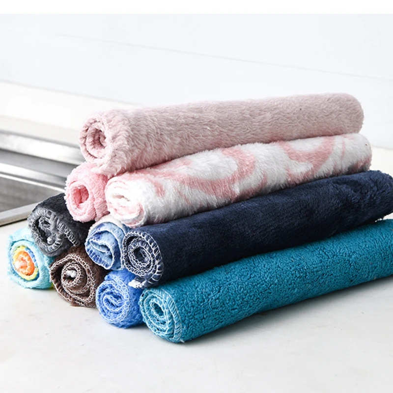 

Plush Microfiber cloth household cleaning cloth better than cotton kitchen towels micro fiber towel kitchen towel thick