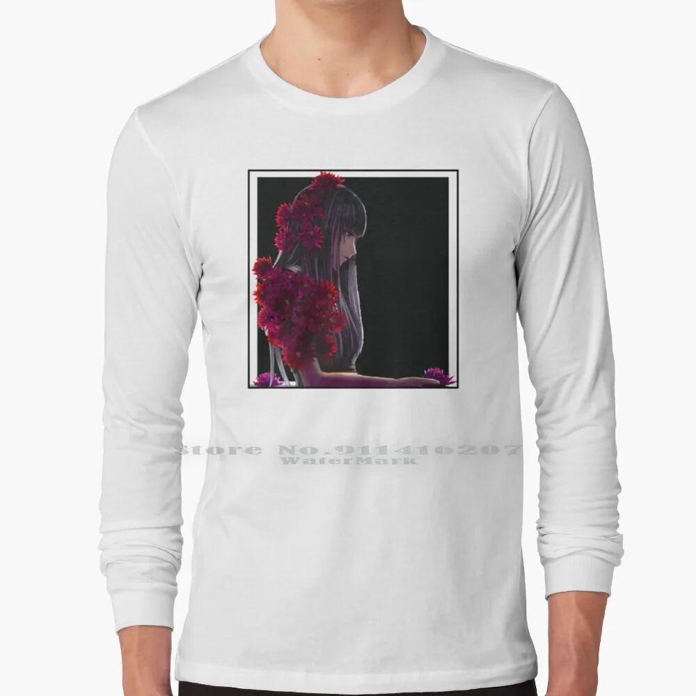 Chiyuki Flowers - Death Parade Long Sleeve T Shirt Anime Death Parade Decim Death Manga Parade Nona Chiyuki Quindecim Ginti