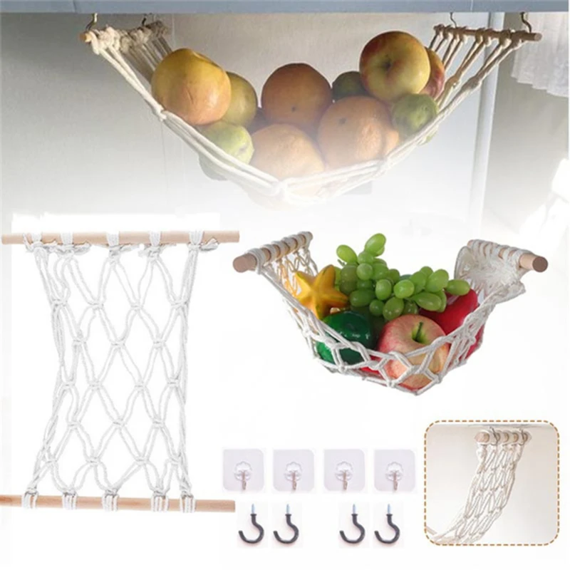 

Кухонный органайзер и стеллаж ручной работы для сумок и фруктов, вместительные карманные корзины для хранения