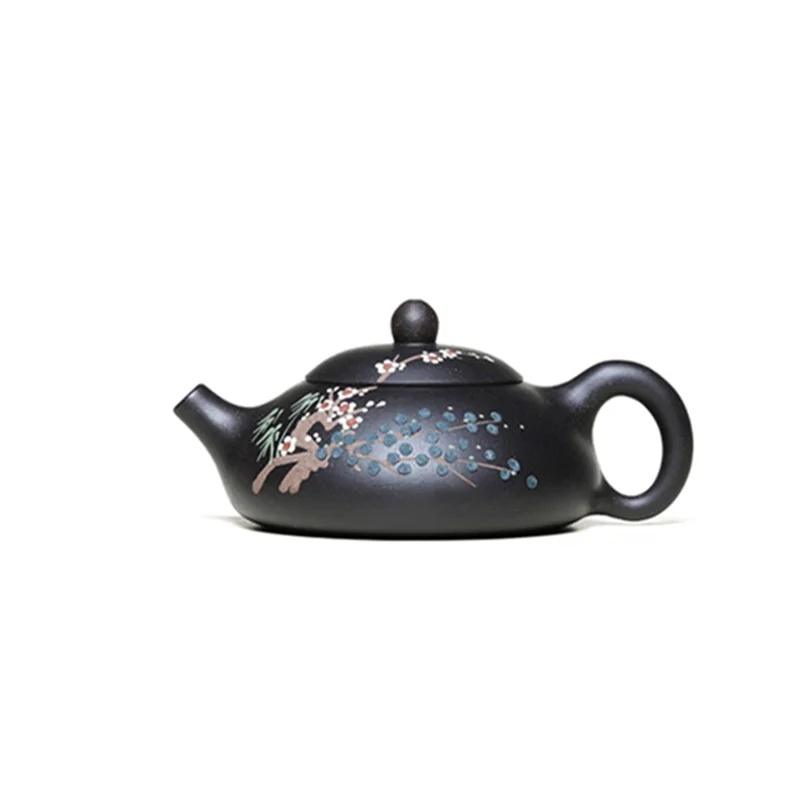 

Yixing Фиолетовый Глиняный чайный горшок оригинальный черный King Kong Suihan Sanyou ручной работы чайный набор, китайский чайный набор Стандартный чай...