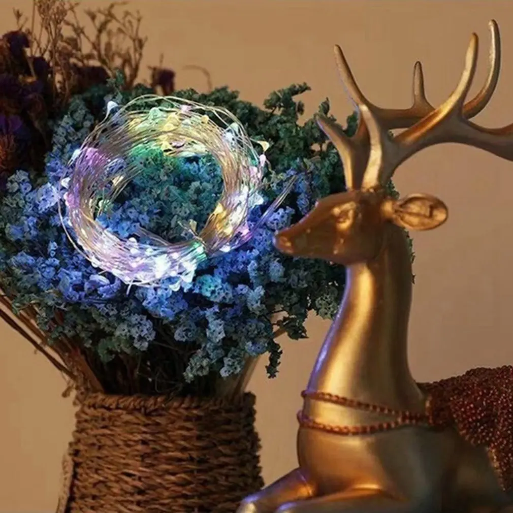 

Remote Control Dimmable USB Powered 5M 10M LED Silver Copper Wire String Lights Decor Christmas Fairy Garlands star Light